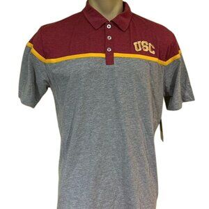 USC Southern California Polo Shirt Mens Large New NCAA Colosseum